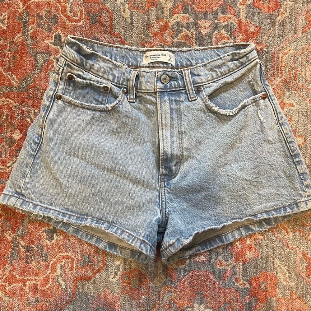 Abercrombie & Fitch Denim Mom Shorts